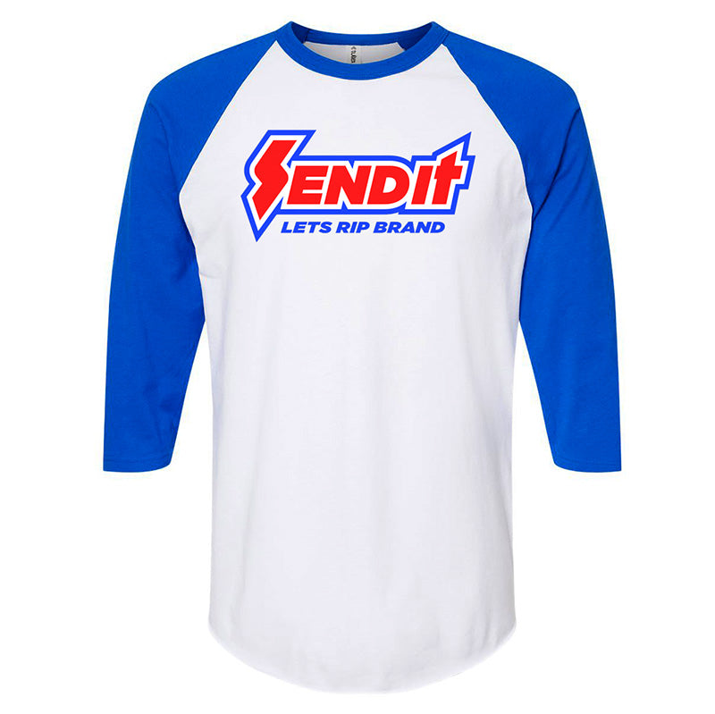 Sendit Retro 3/4 Sleeve Raglan Tee